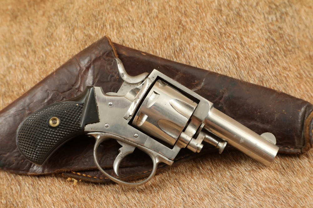 Nickel Forehand & Wadsworth .38 cal British Bulldog Revolver 2.5