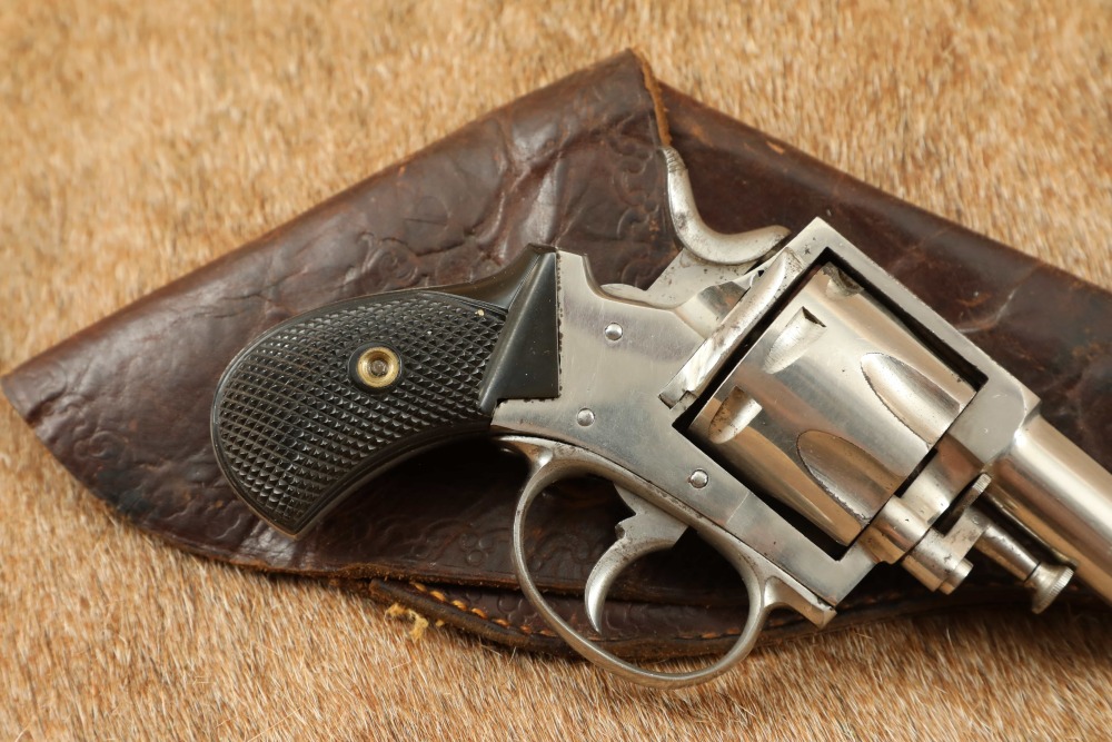Nickel Forehand & Wadsworth .38 cal British Bulldog Revolver 2.5