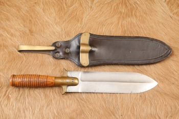 US Army Indian Wars Springfield Armory 3 Digit Serial Number M-1880 Hunting Knife & RIA Sheath