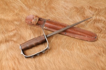 US Army USMC Marine WW1 WW2 LF&C M-1917 Trench Fighting Knuckle Knife & Sheath