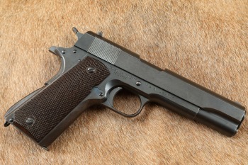 CSR Inspected US Army Pre-WW2 Colt M-1911A1 .45 ACP 5&rdquo; Semi-Auto Pistol Coltrock Grips, 1940 C&R