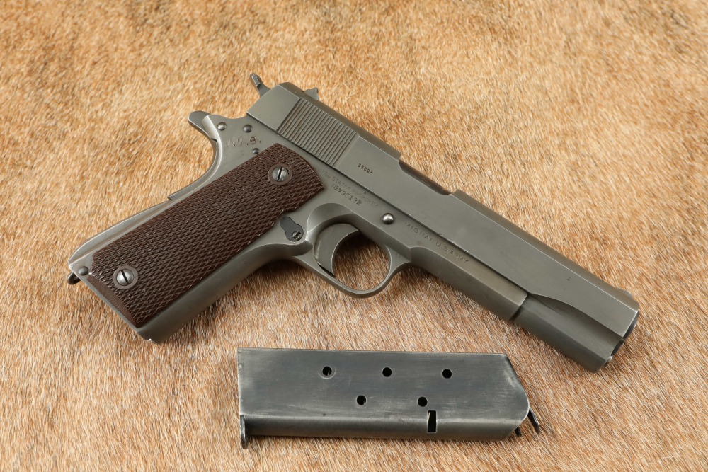 US WW2 Navy Colt M-1911A1 .45 ACP 5” Semi-Auto Pistol 1942 C&R