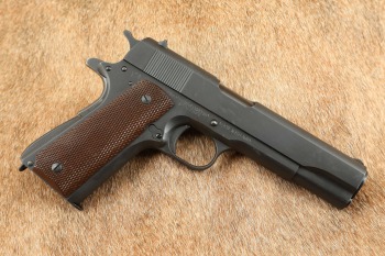 US Army WW2 Remington Rand Model 1911A1 Du-Lite Early, Type 1 .45 ACP 5&rdquo; Semi-Auto Pistol 1942 C&R