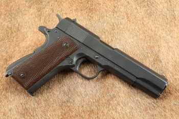 US Army WW2 Ithaca Gun Co. Du-Lite Model 1911A1 .45 ACP 5" Semi-Auto Pistol 1943 C&R