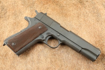 US Army WW2 Ithaca Gun Co. Du-Lite Model 1911A1 .45 ACP 5" Semi-Auto Pistol 1943 C&R