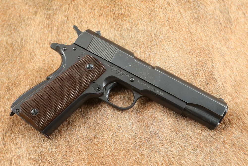 US Army WW2 Ithaca Gun Co. Model 1911A1 .45 ACP 5 Semi-Auto Pistol