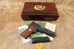 Colt Post-War Service Model ACE .22 LR 4.75&rdquo; 1911 Semi-Auto Pistol & Box W/ Paperwork 1981 - 2
