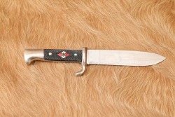 German WW2 Hitler Youth Knife & Sheath HJ Hitler-Jugend Lauterjung Pre-RZM "Blut und Ehre!" Etched - 3