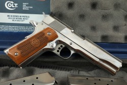 TALO Exclusive Colt Royal Bright Stainless Gold Cup National Match 1911 .45 ACP 5&rdquo; Semi-Auto Pistol