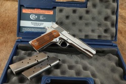 TALO Exclusive Colt Royal Bright Stainless Gold Cup National Match 1911 .45 ACP 5&rdquo; Semi-Auto Pistol - 2