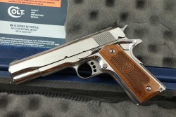 TALO Exclusive Colt Royal Bright Stainless Gold Cup National Match 1911 .45 ACP 5&rdquo; Semi-Auto Pistol - 6