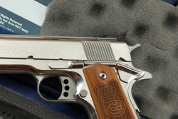 TALO Exclusive Colt Royal Bright Stainless Gold Cup National Match 1911 .45 ACP 5&rdquo; Semi-Auto Pistol - 8