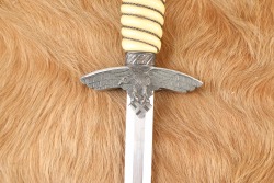 German WW2 2nd Model Dress Dagger & Scabbard Luftwaffe Officer Anton Wingen Jr. - 24