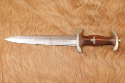 German WW2 Dress Dagger & Scabbard SA Early &ldquo;Ground R&ouml;hm&rdquo; Inscription - 7