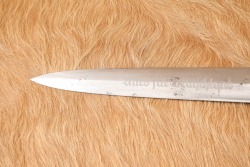 German WW2 Dress Dagger & Scabbard SA Early &ldquo;Ground R&ouml;hm&rdquo; Inscription - 21