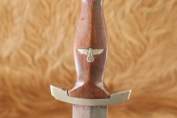 German WW2 Dress Dagger & Scabbard SA Early &ldquo;Ground R&ouml;hm&rdquo; Inscription - 25