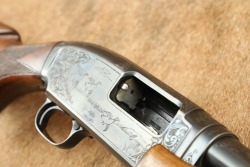 Winchester Model 12 1912 12 GA 2 &frac34;&rdquo; FULL 30&rdquo; Engraved Pump Action Shotgun, 1955 C&R - 25