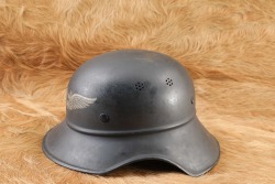 German WW2 Luftschutz Air Defense M-38 &ldquo;Gladiator&rdquo; Stahlhelm Steel Helmet - 15