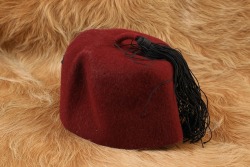 German WW2 Waffen-SS Badged Muslim Volunteer Red Felt Dress Cap Fez - 3