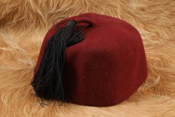 German WW2 Waffen-SS Badged Muslim Volunteer Red Felt Dress Cap Fez - 7