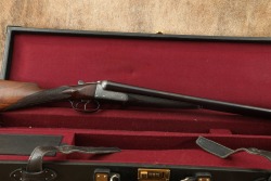 Bozard & Co. British Boxlock Hammerless 12 GA SXS Double Shotgun & Case 1896-1897 Antique