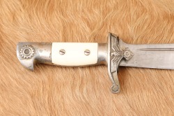 German WW2 Technische Nothilfe TENO EM Carl Eickhorn Hewer Knife & Matching Numbers Sheath - 3