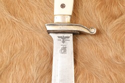 German WW2 Technische Nothilfe TENO EM Carl Eickhorn Hewer Knife & Matching Numbers Sheath - 10