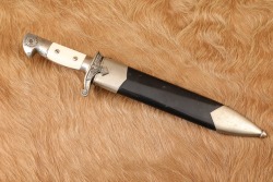 German WW2 Technische Nothilfe TENO EM Carl Eickhorn Hewer Knife & Matching Numbers Sheath - 15