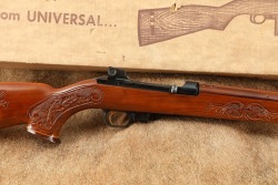 Universal Firearms Commercial Production M1 Carbine 30 Carbine Semi Automatic Rifle Blued With custom Hand Carved &ldquo;Monte Carlo&rdquo; Style Stock from the Seiderman Family Collection C&R