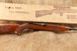 Universal Firearms Commercial Production M1 Carbine 30 Carbine Semi Automatic Rifle Blued With custom Hand Carved &ldquo;Monte Carlo&rdquo; Style Stock from the Seiderman Family Collection C&R - 18