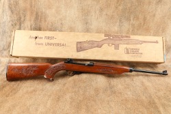 Universal Firearms Commercial Production M1 Carbine 30 Carbine Semi Automatic Rifle Blued With custom Hand Carved &ldquo;Monte Carlo&rdquo; Style Stock from the Seiderman Family Collection C&R - 30