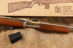 Universal Firearms Nickel Finished Late Version Vulcan Pump Action .30 M-1 Carbine Style Rifle C&R - 3
