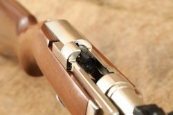 Universal Firearms Nickel Finished Late Version Vulcan Pump Action .30 M-1 Carbine Style Rifle C&R - 15