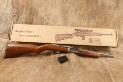 Universal Firearms Nickel Finished Late Version Vulcan Pump Action .30 M-1 Carbine Style Rifle C&R - 30