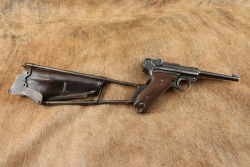 DWM Model 1900 &ldquo;American Eagle&rdquo; Ideal Stock/Holster Luger 7.65mm 4.75&rdquo; Semi-Auto Pistol, 1900-02 C&R