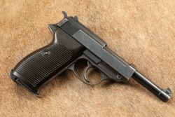 German WW2 Military Late War Spreewerke cyq P.38 9mm 5&rdquo; Semi-Auto Pistol 1945 C&R
