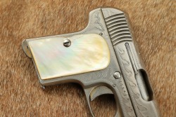 Factory Engraved, Nickel & Pearl Spanish Errasti &ldquo;Ruby&rdquo; 7.65mm .32 ACP 2.5&rdquo; Semi-Auto Pistol C&R - 4