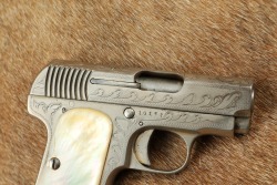 Factory Engraved, Nickel & Pearl Spanish Errasti &ldquo;Ruby&rdquo; 7.65mm .32 ACP 2.5&rdquo; Semi-Auto Pistol C&R - 5