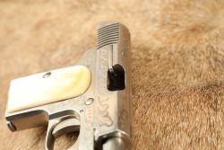 Factory Engraved, Nickel & Pearl Spanish Errasti &ldquo;Ruby&rdquo; 7.65mm .32 ACP 2.5&rdquo; Semi-Auto Pistol C&R - 16