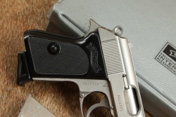 Walther Interarms Model PPK Stainless .380 ACP 3 1/4" Semi-Auto Pistol, Box & Target 1987 - 3