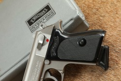 Walther Interarms Model PPK Stainless .380 ACP 3 1/4" Semi-Auto Pistol, Box & Target 1987 - 9
