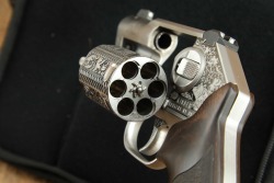 Custom Engraved Kimber K6S Stainless .357 Magnum 2&rdquo; Double Action Only Revolver W/ Box ca. 2018 - 19