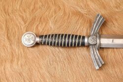 German WW2 Luftwaffe Officer 1st Model Dress Dagger & Scabbard W/ Hanger - 4