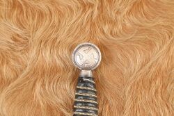 German WW2 Luftwaffe Officer 1st Model Dress Dagger & Scabbard W/ Hanger - 9