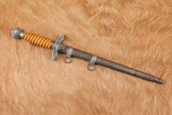 German WW2 Luftwaffe Officer Alcoso 2nd Model Dress Dagger & Scabbard - 21