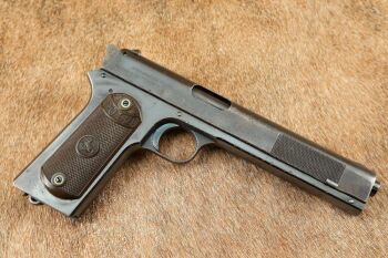 Early British Proof Colt Model 1902 Military Checkered Slide .38 ACP 6" Semi-Automatic Pistol 1903 C&R