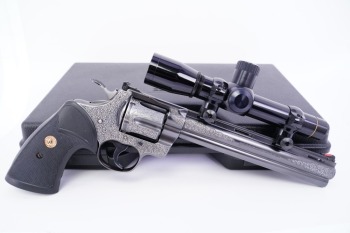 Robert Strosin Engraved Colt Python Hunter Revolver & Leupold Scope