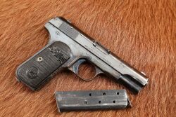 Colt Model 1908 Pocket Hammerless .380 ACP 3.75&rdquo; Semi-Auto Pistol 1912 C&R