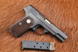 Colt Model 1908 Pocket Hammerless .380 ACP 3.75&rdquo; Semi-Auto Pistol W/ Two Tone Mag 1935 C&R