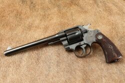 Colt Pre-WW2 New Service .45 Colt 7.5&rdquo; SA/DA Revolver, Deluxe Checkered Walnut Grips 1925 C&R - 5